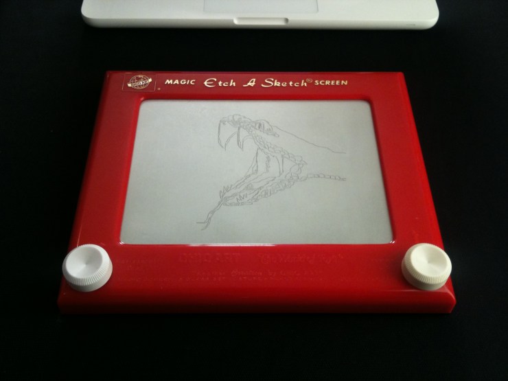 etch a sketch snake